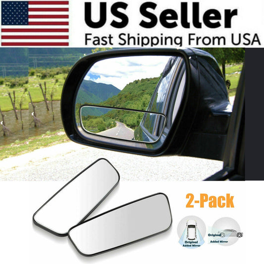 2x 360° Stick on Rear View Auxiliary Blind Spot Mirror Wide Angle Car